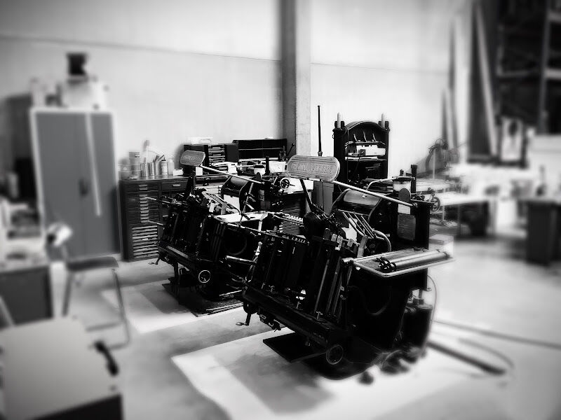 Foto van uitgelijnd letterpress