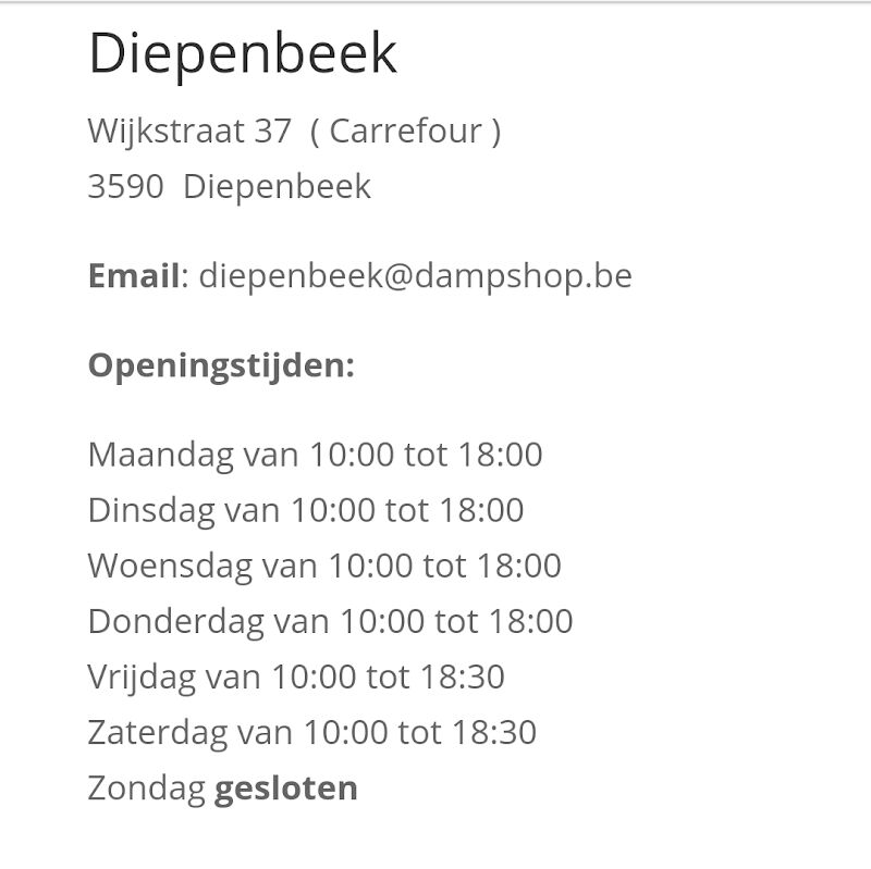 Foto van Dampshop Diepenbeek