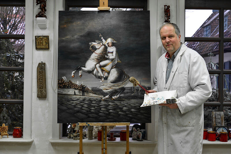 Foto van Schilderijen reinigen en kunst restauratie Frederik Cnockaert kerat kunstatelier